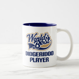 Caneca De Café Em Dois Tons Presente do jogador de Didgeridoo (mundos