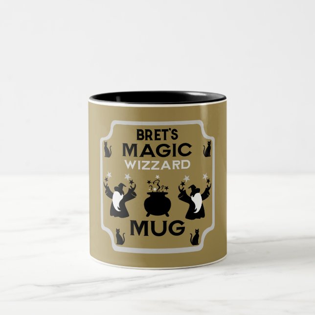 Caneca De Café Em Dois Tons Presente do magic Fantasy Wizard (Centro)