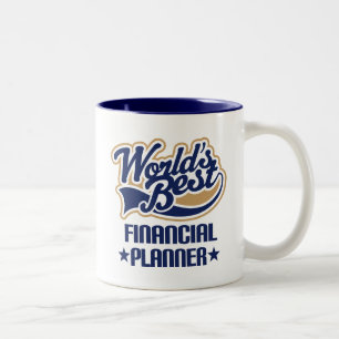 Caneca De Café Em Dois Tons Presente do planejador financeiro