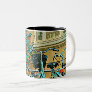 Caneca De Café Em Dois Tons Presente do touro de bicicleta Pintura de ciclis