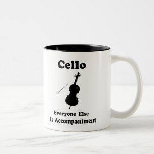 Caneca De Café Em Dois Tons Presente do violoncelo