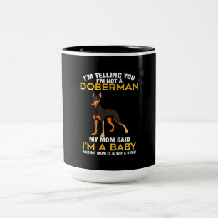 Caneca De Café Em Dois Tons Presente Doberman  Estou a dizer-te que não sou do