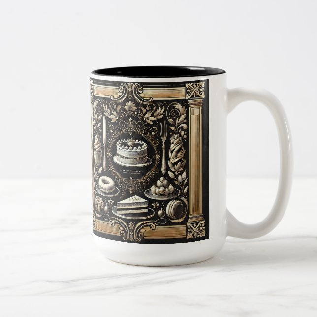 Caneca De Café Em Dois Tons Presente Elegante para Criadores (Direita)
