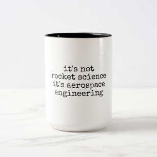 Caneca De Café Em Dois Tons Presente engraçado de engenharia aeroespacial que