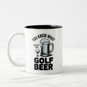 Caneca De Café Em Dois Tons Presente engraçado de golfe cerveja jogador de gol