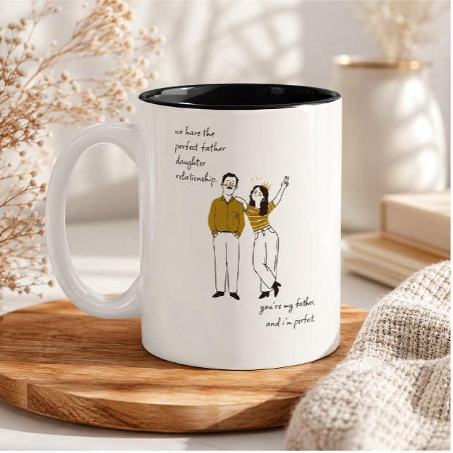 Caneca De Café Em Dois Tons Presente engraçado do Dia dos Pais (Criador carregado)