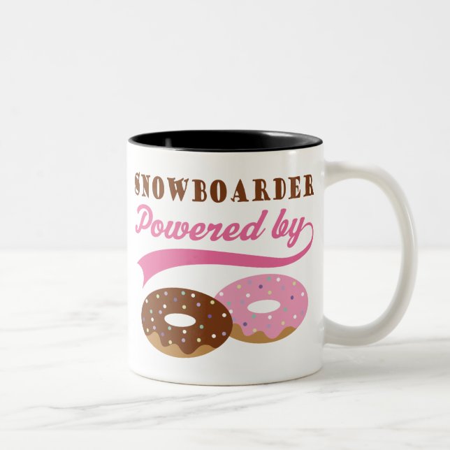 Caneca De Café Em Dois Tons Presente engraçado do Snowboarder (Direita)