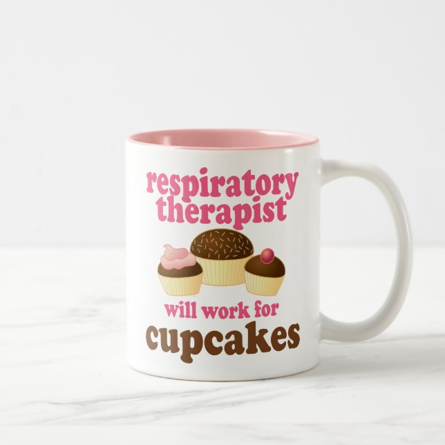 Caneca De Café Em Dois Tons Presente (engraçado) do terapeuta respiratório (Direita)