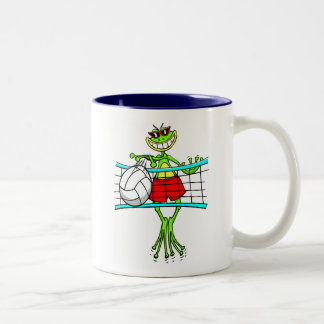 Caneca De Café Em Dois Tons Presente engraçado do voleibol