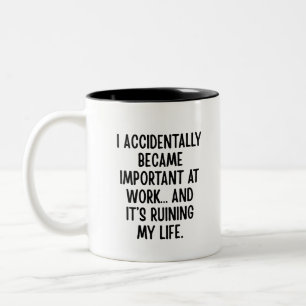 Caneca De Café Em Dois Tons Presente engraçado e sarcástico para o escritório,