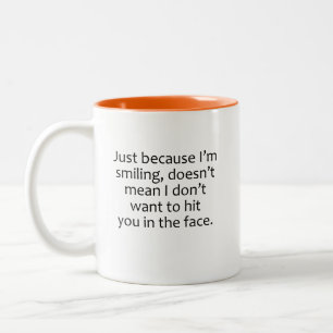 Caneca De Café Em Dois Tons presente engraçado fofo legal moderno único com di