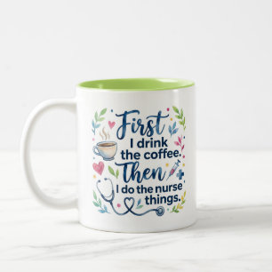 Caneca De Café Em Dois Tons Presente engraçado para enfermeira amante para enf