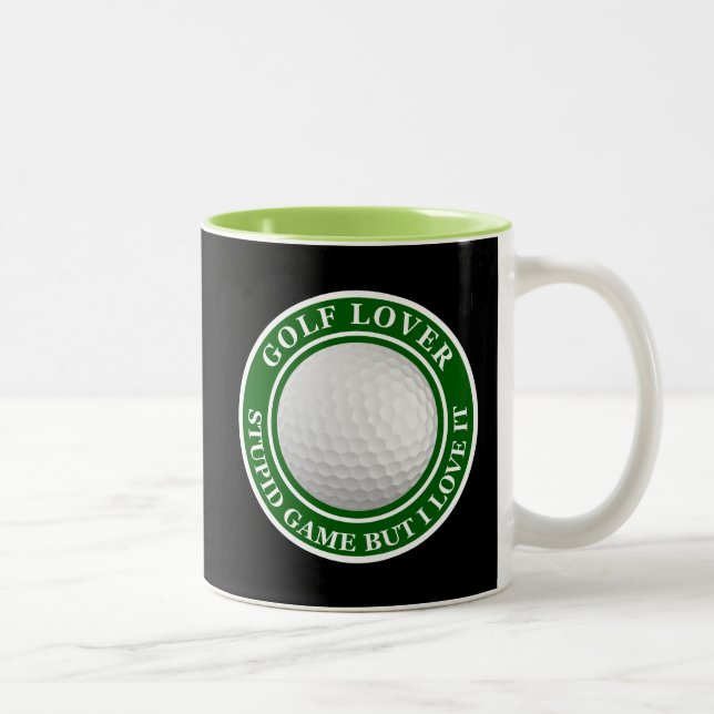 Caneca De Café Em Dois Tons Presente engraçado para fãs do golfe (Direita)