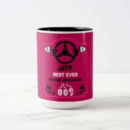 Caneca De Café Em Dois Tons Presente Engraçado para Instrutor de Condução