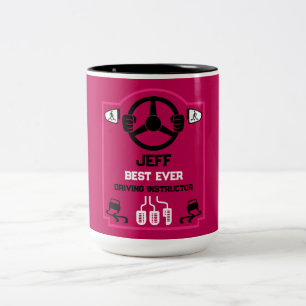 Caneca De Café Em Dois Tons Presente Engraçado para Instrutor de Condução