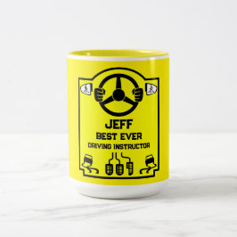 Caneca De Café Em Dois Tons Presente Engraçado para Instrutor de Condução