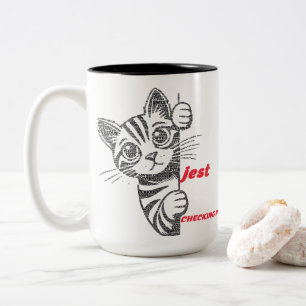Caneca De Café Em Dois Tons Presente engraçado para mães de gatos   Design de 
