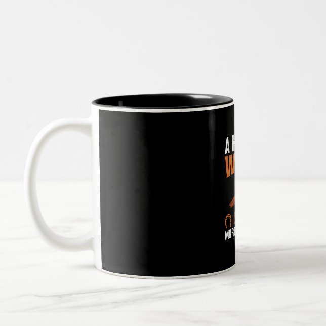 Caneca De Café Em Dois Tons Presente Equestre | Um Cavalo Vale (Esquerda)