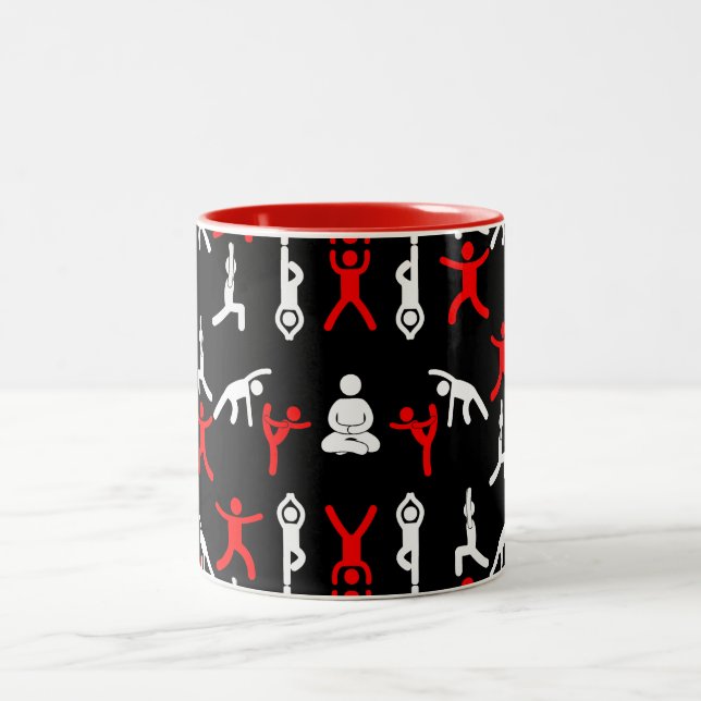 Caneca De Café Em Dois Tons Presente exclusivo de ioga (Centro)