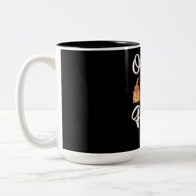 Caneca De Café Em Dois Tons Presente externo | Otters Me Faz Feliz (Esquerda)