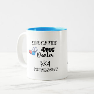 Caneca De Café Em Dois Tons Presente Farmacêutico Personalizado Engraçado
