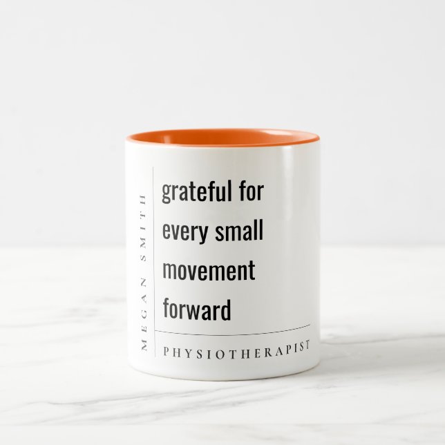 Caneca De Café Em Dois Tons Presente Fisioterapeuta Motivacional Gratuita Mode (Centro)
