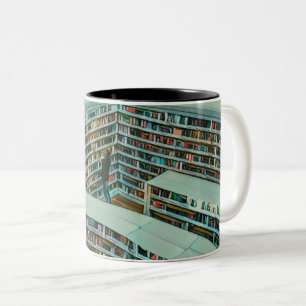 Caneca De Café Em Dois Tons Presente legal para amantes da leitura