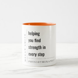 Caneca De Café Em Dois Tons Presente Mínimo Moderno Fisioterapeuta Motivaciona