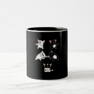 Caneca De Café Em Dois Tons Presente no cão Bulldog Francês, Negro E Branco