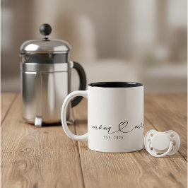 Caneca De Café Em Dois Tons Presente Novo para a Mamãe Estabeleceu Roteiro e C