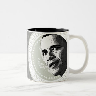 Caneca De Café Em Dois Tons Presente original - Barack Obama - presidente -