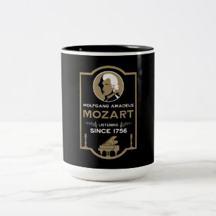 Caneca De Café Em Dois Tons Presente para Amante da Música de Mozart