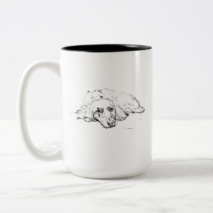 Caneca De Café Em Dois Tons Presente para Amante de Cachorro Wiener, Mãe de Da