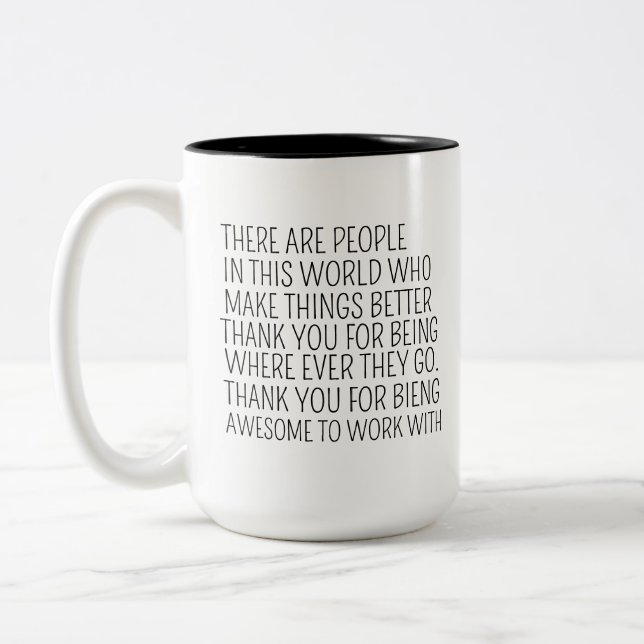 Caneca De Café Em Dois Tons Presente para Colega de Trabalho que Está Saindo,  (Esquerda)