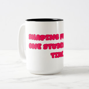 Caneca De Café Em Dois Tons Presente para Educador de Alunos que Moldam Futuro