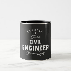Caneca De Café Em Dois Tons Presente para Engenheiro Civil
