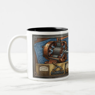 Caneca De Café Em Dois Tons Presente para Engenheiros de Energia Elétrica
