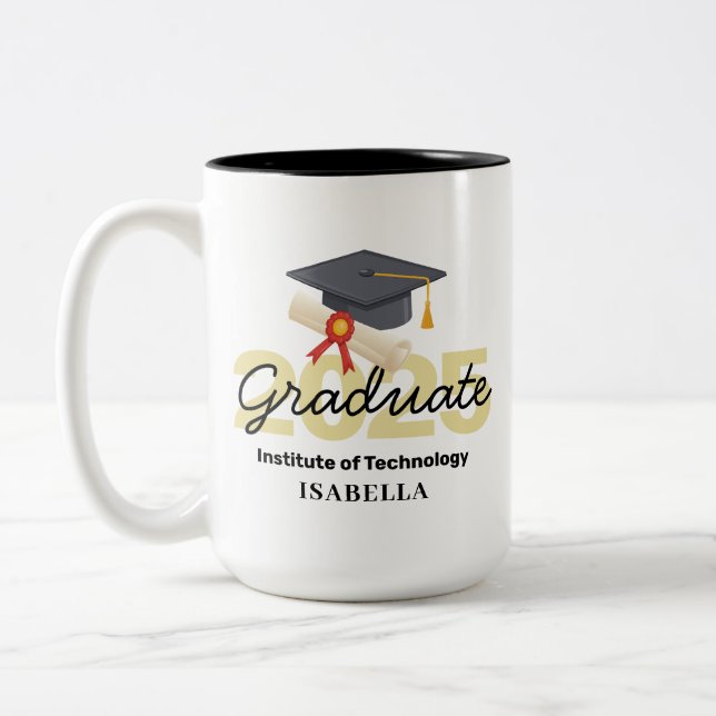 Caneca De Café Em Dois Tons Presente para graduação personalizada - Classe de  (Esquerda)