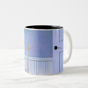 Caneca De Café Em Dois Tons Presente para marido guitarrista