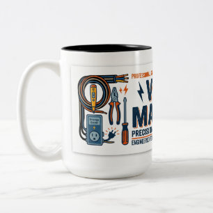 Caneca De Café Em Dois Tons Presente para Mestres Eletricistas Volt