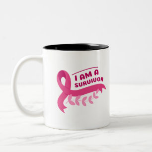 Caneca De Café Em Dois Tons Presente para o Cancer Paciente Eu sou uma cor ros