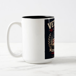 Caneca De Café Em Dois Tons Presente para Veterano Militar - Apreciação de Vet