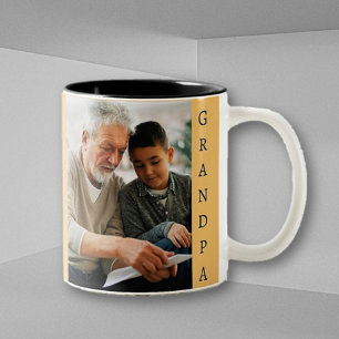 Caneca De Café Em Dois Tons Presente perfeito para o avô