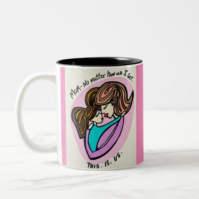 Caneca De Café Em Dois Tons Presente perfeito para o dia das mães! (Esquerda)