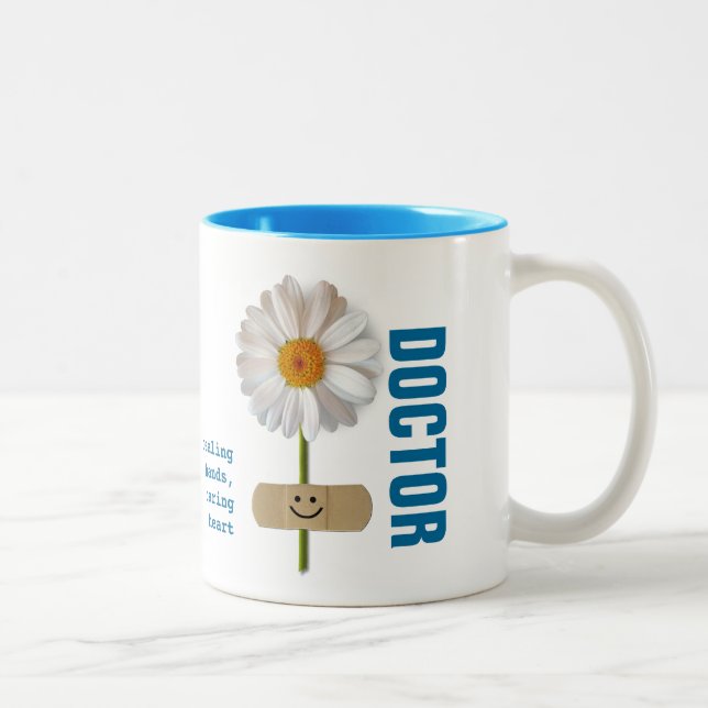Caneca De Café Em Dois Tons Presente Personalizado de Apreciação de Daisy Doct (Direita)