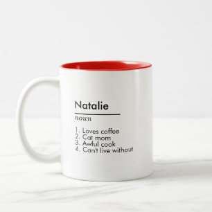 Caneca De Café Em Dois Tons Presente personalizado de definição de nome para e