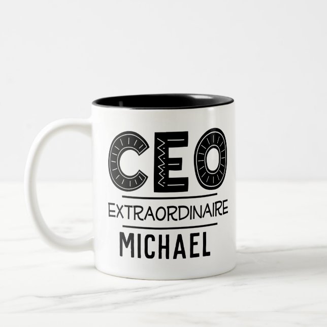 Caneca De Café Em Dois Tons Presente personalizado do CEO para Chefe (Esquerda)
