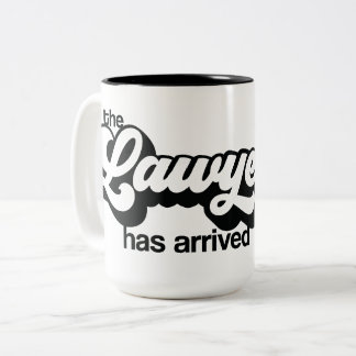 Caneca De Café Em Dois Tons Presente Personalizado "O Advogado Chegou"