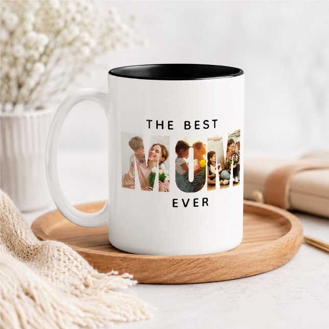 Caneca De Café Em Dois Tons Presente Personalizado para o Dia das Mães (Criador carregado)