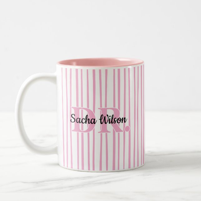 Caneca De Café Em Dois Tons Presente Personalizado para Profissional Médico (Esquerda)